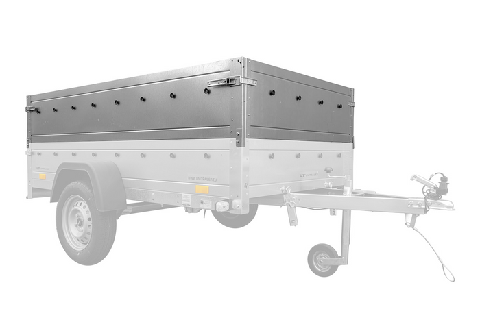 Pkw Anhänger Kipper 230×125 Garden Trailer 230 KIPP Unitrailer 750 kg mit Stützrad und zusätzlichen Bordwänden-Neu